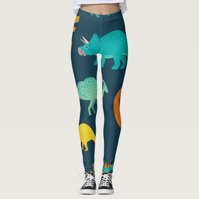 Leggings Dinosaurio Adventure: Fondo de escritorio infantil (Anverso)