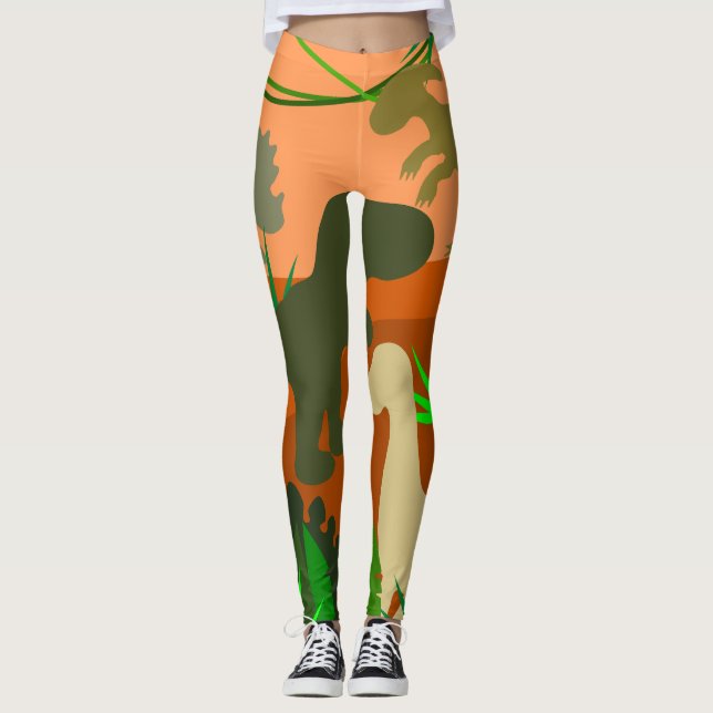 Leggings Dinosaurios salvajes (Anverso)