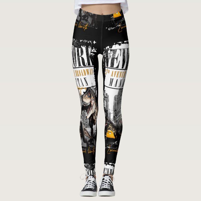 Leggings Dinosaurs in Manhattan NYC (Anverso)