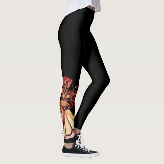 Leggings Diosa bailarina del Belly de la luna de otoño (Derecha)