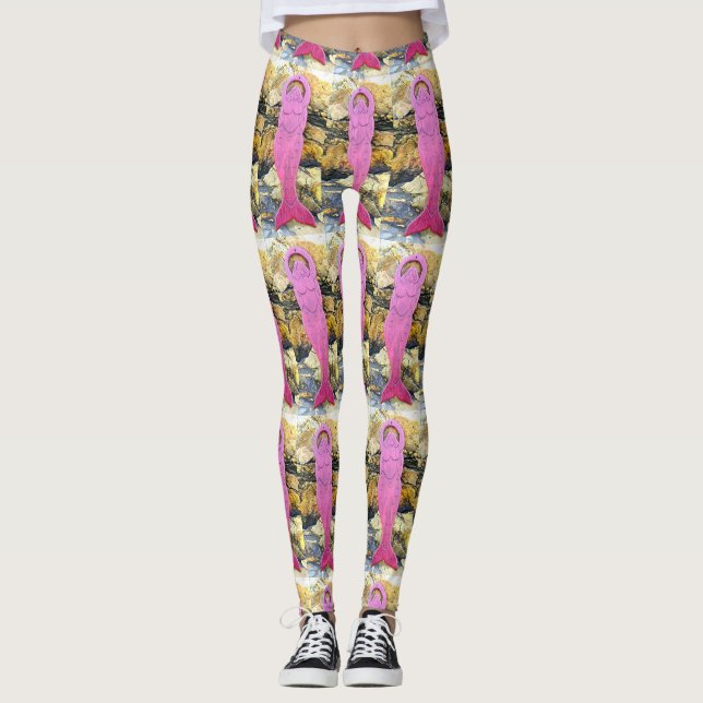 Leggings diosa del mar púrpura (Anverso)