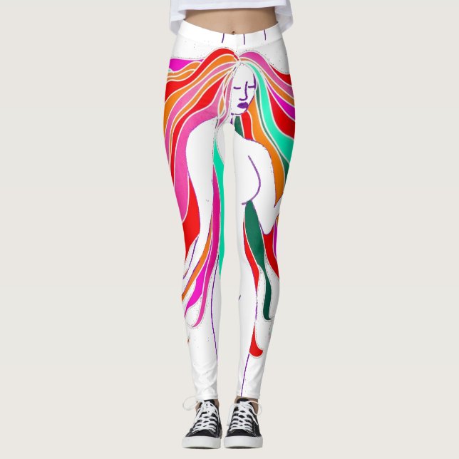 Leggings Diosa multicolor de pelo largo Thunder_Cove (Anverso)