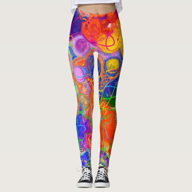 Leggings Disco Ball Electricidad Fluid Art (Anverso)