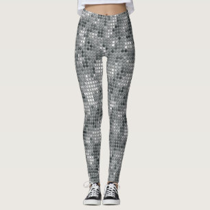 Leggings Disco de puntos plateados