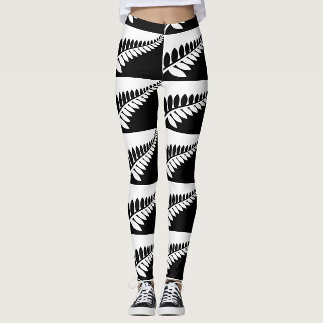 LEGGINGS **DISEÑADO MODERNO NEGRO Y BLANCO** (Anverso)