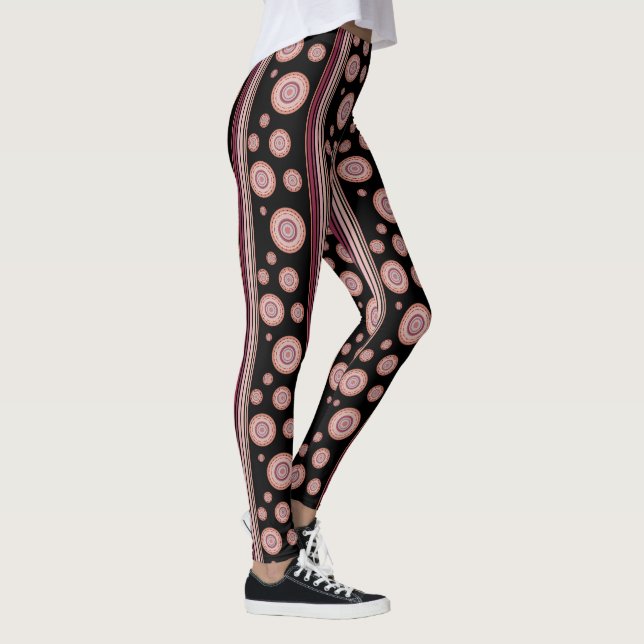 Leggings Diseñador Impresión rosa Yoga Pants (Derecha)