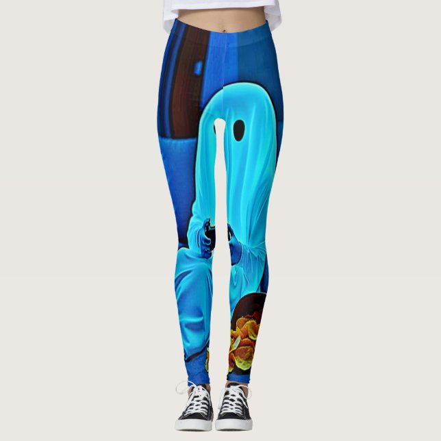 Leggings Diseñar un fantasma, una noche acogedora (Anverso)