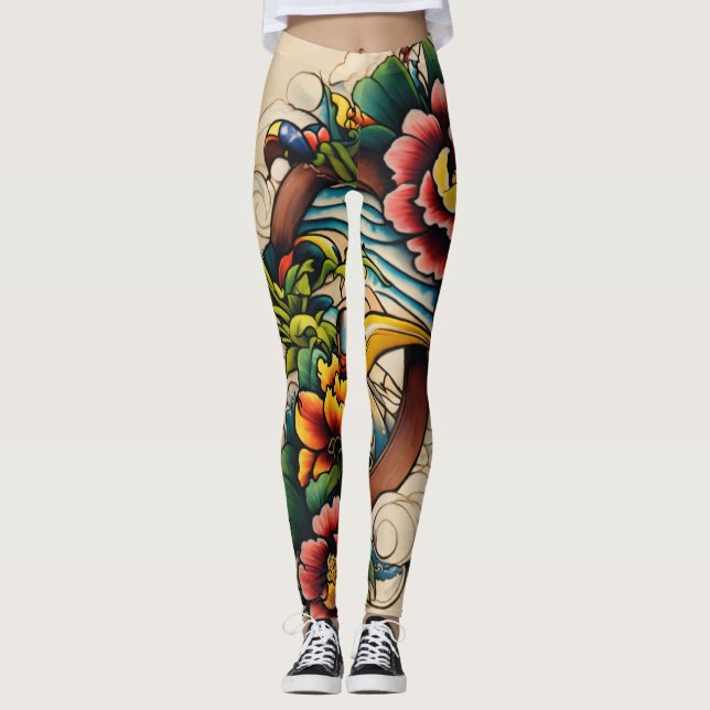 Leggings Diseñar un fascinante diseño de tatuajes (Anverso)