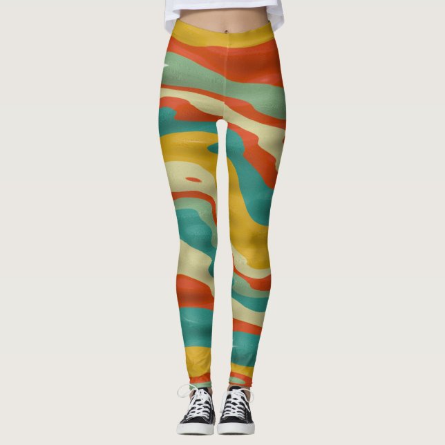 Leggings Diseño abstracto de paros (Anverso)