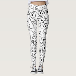 Leggings Diseño abstracto de perros