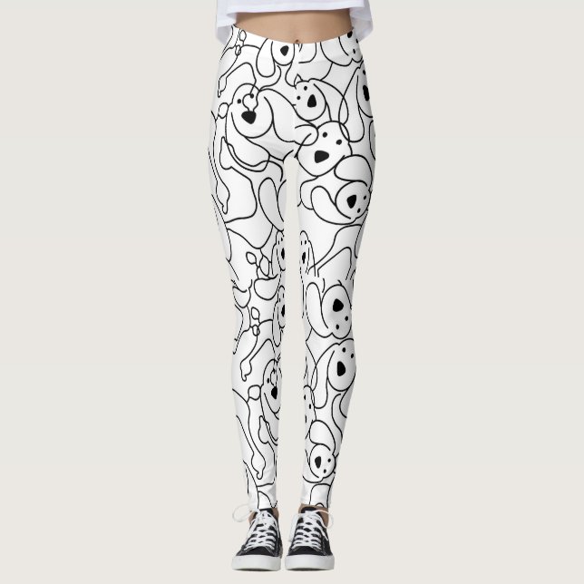 Leggings Diseño abstracto de perros (Anverso)