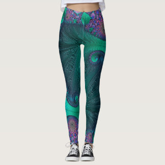 Leggings Diseño abstracto moderno del océano
