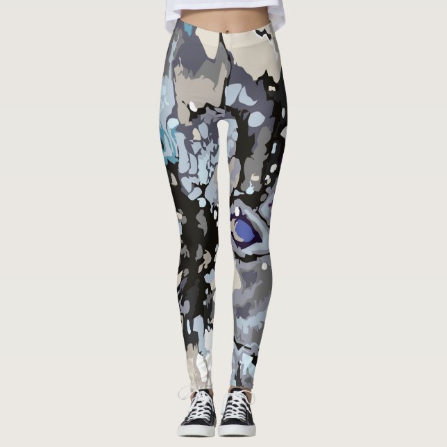 Leggings Diseño abstracto, patrones marcados (Anverso)