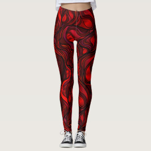 Leggings Diseño abstracto rojo del arco iris
