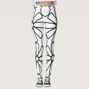 Leggings Diseño árabe de patrón geométrico islámico