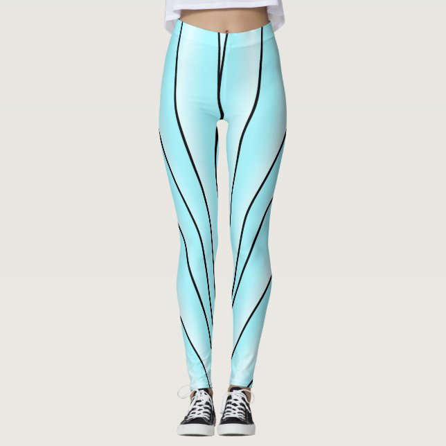 Leggings Diseño Art Deco Luz Azul (Anverso)
