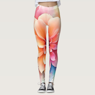 Leggings Diseño artístico floral revelado
