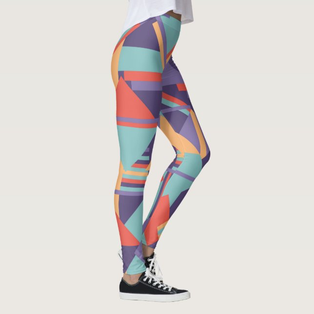 Leggings Diseño artístico mínimo de arte geométrico (Derecha)