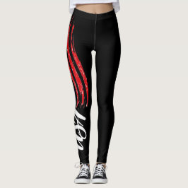 Leggings diseño atractivo de la bandera negra usa negro fre