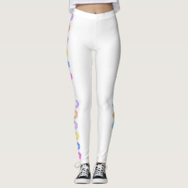 Leggings Diseño blanco de los círculos de Miami