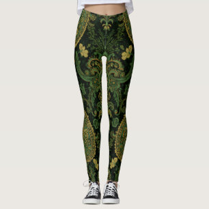 Leggings Diseño boho de aria grace real esmeralda paisley