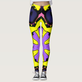 Leggings Diseño boho morado, azul, rosa. Hacer una declarac