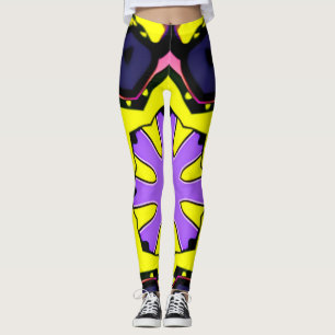 Leggings Diseño boho morado, azul, rosa. Hacer una declarac