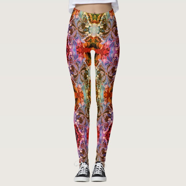 Leggings Diseño Boho Paisley multicolor (Anverso)