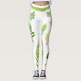 Leggings Diseño botánico británico de ferns