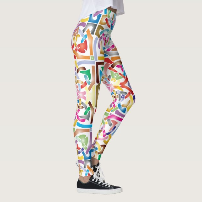 Leggings Diseño céltico entrelazado vibrante de los nudos (Derecha)