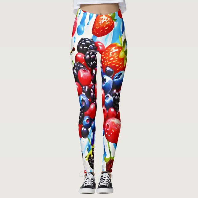 Leggings Diseño colorido de Berry Fiesta (Anverso)