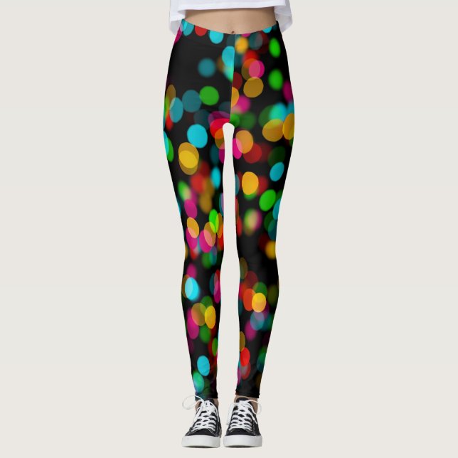Leggings Diseño colorido de Bokeh (Anverso)