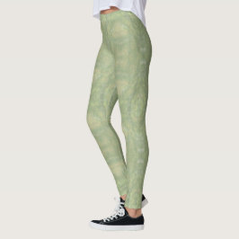 Leggings Diseño con patrones con verde