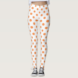 Leggings Diseño con puntos de naranja
