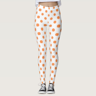 Leggings Diseño con puntos de naranja
