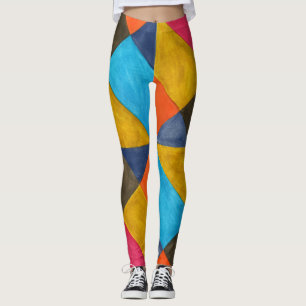 Leggings Diseño creativo abstracto de acuarela.