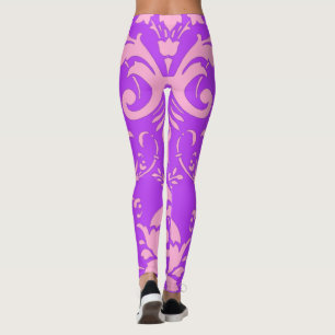 Leggings Diseño damasco en rosa