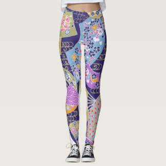 Leggings Diseño de abanico de manos japonés para todo tipo