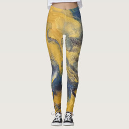 Leggings Diseño de agujeros acrílicos dorados