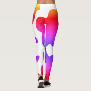 Leggings Diseño de arcoiris multicolor en el punto de refer