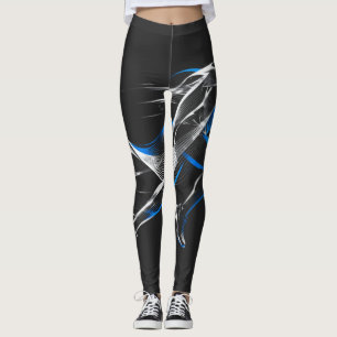 Leggings Diseño de arte de movimiento atlético corredor de