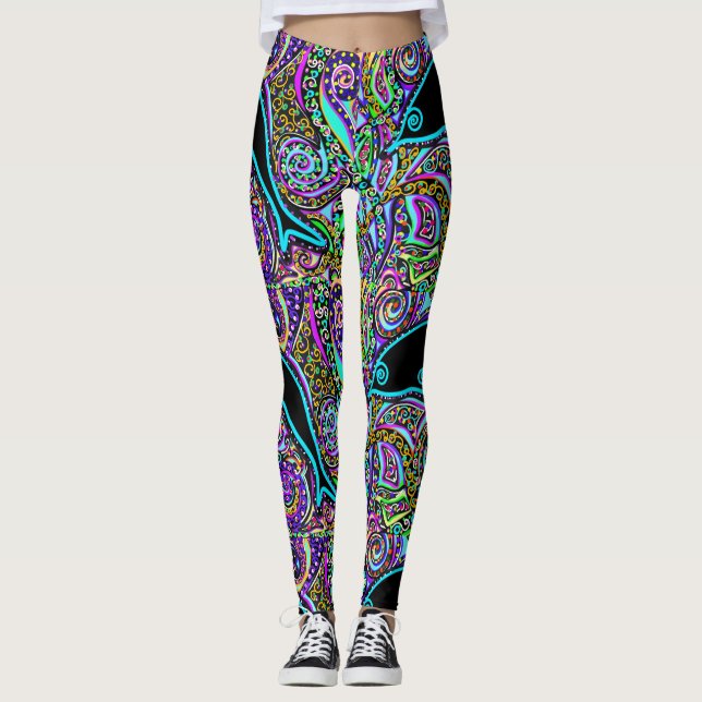 Leggings Diseño de arte delfín (Anverso)