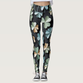 Leggings Diseño de "Black Flower Leggings-Christian Ai