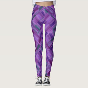 Leggings Diseño de bloque púrpura