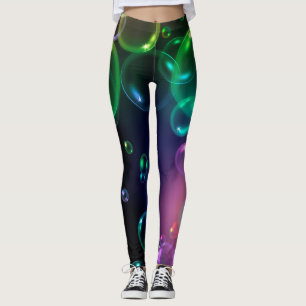 Leggings diseño de burbujas brillante y audaz