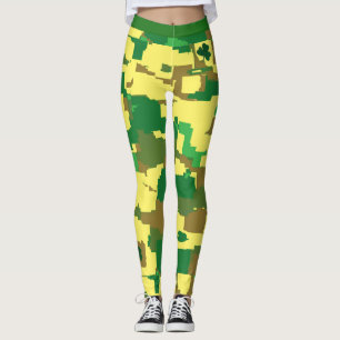 Leggings Diseño de Camo de St. Patty con encanto de lujo