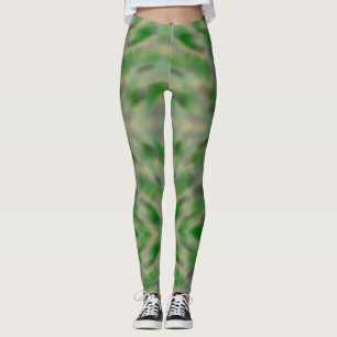 Leggings Diseño de camuflaje gris verde abstracto