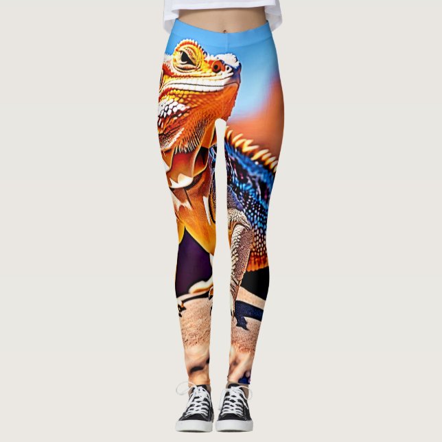 Leggings Diseño de cierre de Desert Lizard (Anverso)