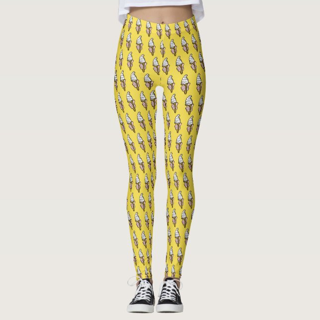 Leggings Diseño de cono de helado (Anverso)