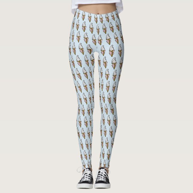 Leggings Diseño de cono de helado (Anverso)